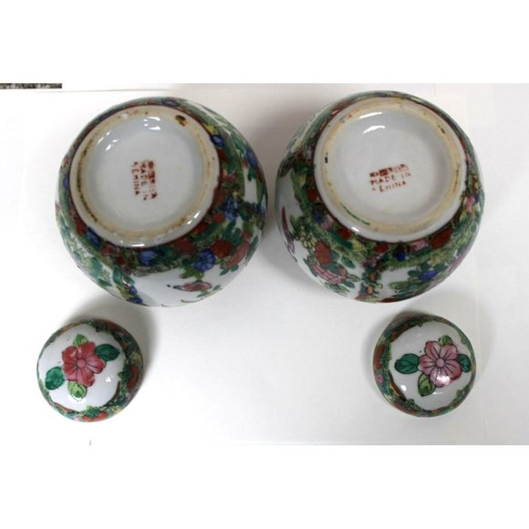 Unique Pair of Chinese Ginger Pots w/Lids! - Picture 3 of 13